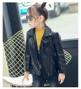 Jackets 2023 Baby Girl Spring Autumn Winter Clothes PU Coat Jacket Kids Fashion Leather Children Coats Outerwear 3-7 Age