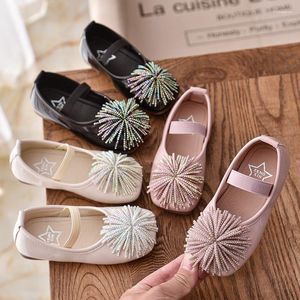 Flat Shoes Spring/ Autumn Kids Girls Fashion Single Leather Children Shallow Tassels Sneakers Moccasins