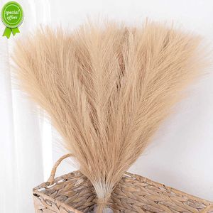 Artificial Pampas Grass Bouquet, 15/30Pcs Dried Reed Flowers for Home Living Room Wedding Party Decoration, 43cm Fake Plant DIY Vase Fillers