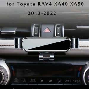 Car Phone Holder For Toyota RAV4 5th XA40 XA50 2017 2019 2021 2022 GPS Stand Rotatable Support Mobile Accessories