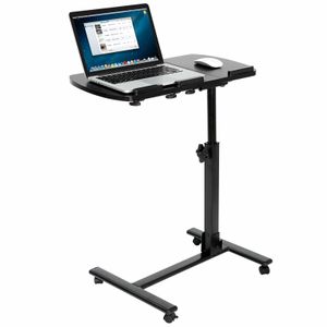 Mesa rolante para laptop escrivaninha suporte para notebook mesa ajustável com rodízios