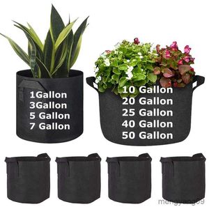 Planters krukor kände växt odla väskor tyg odla krukor jordgubbar grönsaker plantera krukor blomma plantering containrar hem trädgårdsverktyg r230621