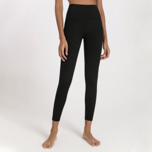 AL-088 Nya yogastights leggings solid färg höftlyftar hög midja fitness al-0 leggings yoga byxor utomhus löpande sport leggings byxor al