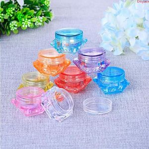 Wholesale 2g 3g 5g diamond shape cream bottle,plastic jar eyeshadow container,empty jarhigh qualtity Vchwl