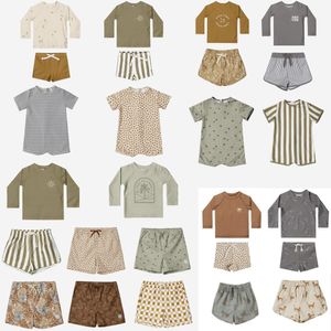 Shorts rc barn badkläder för pojkar stammar sommarmärke baby flicka baddräkt tecknad strand bär barn två stycken baddräkt bada 230620