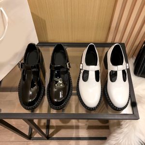 ROOT SQUARE DESIGNER Sandaler Kvinnor Round Head Mary Jane Soft Leather Dress Hollow High Heel Outdoor Shoes With Box 50597