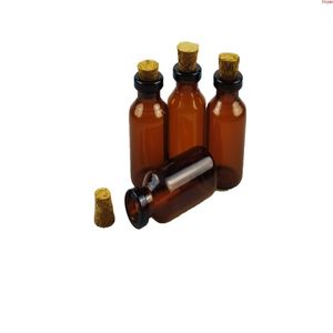 18*40*7mm 5ml Mini Kahverengi Cam Kavanozlar Cork Boş Küçük Hediye Şişeleri Flakonları 100 PCS ÜCRETSİZ Nakliye Gitki Bveia