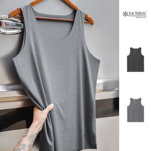 Herren-Tanktops Maden Herren ärmelloses Tank-Top aus Eisseide, cooles Gefühl, mit Gewinde, Weste, Fitnessstudio, Muskelsport, Sportbekleidung, Hemd, O-Ausschnitt, Unterhemden, Weste, 230620