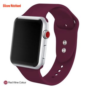 Mjuk silikon Watchband Smart Straps Designer Apple Watch Band Series 8 4 5 6 7 Wrist Armband Rem Iwatch Band 45mm 44mm 42mm 41mm 40mm 38mm Fashion Silicon Watchband Bandband