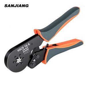 Pliers HSC8 16-6 Hexagonal Wire Ferrule Crimper Tool Self-Adjustable Ratchat Crimping Pliers 0.08-16mm² for End-sleeves Terminals 230620