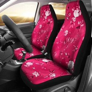 Coprisedili per auto Coppia di fiori floreali rosa 2 Cover anteriore per accessorio protettore