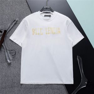 BLCG LENCIA 2023 Sommer Neue 100% Baumwolle Stoff T-shirt Männer Hohe Qualität Druck Farbe Herren Designer T shirt Paris mode t-shirts Tops 22436