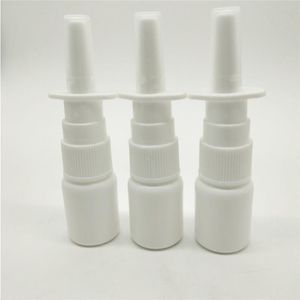 500 Stück 5 ml tragbare weiße HDPE-Nasensprayflasche Reiseverpackung Aromatherapie-Nasenspray Medizinische Flasche Bqsvd