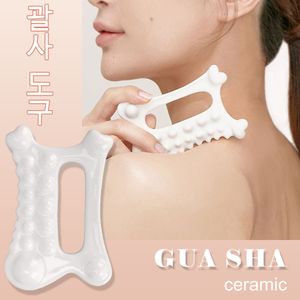Ceramic Gua Sha Tools Body Massager Scraper Board Guasha Massage Facial Neck Body Beauty Health Skin Reduce Puffiness Anti Aging SPA