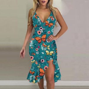 Повседневные платья женская v шея без рукавов Bodycon Midi Sunress Summ