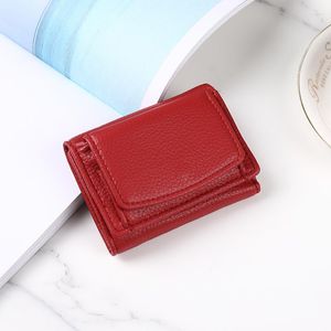 Wallets Casual Women's Wallet PU Leather Short Black/khaki/pink/Light Purple/blue/green/red/white/yellow Hasp Card Holder Coin Purses