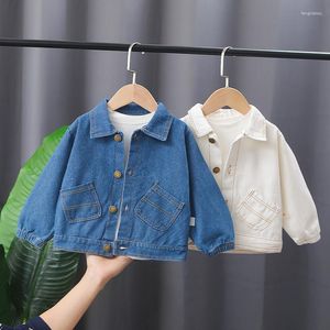 Jackets Cute Cartoon Denim For Girls Spring Autumn Long Sleeve Baby Coat Children Outerwear Toddler Girl Clothes 1 2 3 4Y