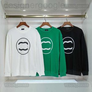 Erkek Hoodies Sweatshirts Tasarımcı Tasarımcı Lüks Kanal Kazak Sonbahar ve Kış Erkekleri Kadın Göğüs Büyük Desen Baskılı Gevşek Pamuk Yuvarlak Boyun