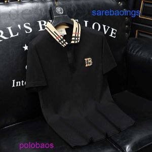 قميص القمصان للرجال العلامة التجارية Burbersys Clothes Oba Polo Anna Summer Shirt Summer Sleeve Slim Fit Thas Disual Mercerized Cotton Therpery Fashion