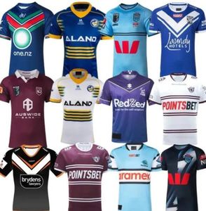 22/23 Knights Fidjian Drua Rugby Jerseys Titans Dolphins Fidji South Sydney Rabbitohs Home Away Heritage North Queensland Rodzinne koszule Rozmiar S-3xl