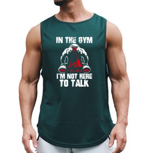 Erkek Tank Tops Spor Salonu Fitness Kas Singlets Erkek egzersiz tank üstleri vücut geliştirme gömlek yaz kolsuz hızlı kuru tişört adam koşu spor yeleği 230621