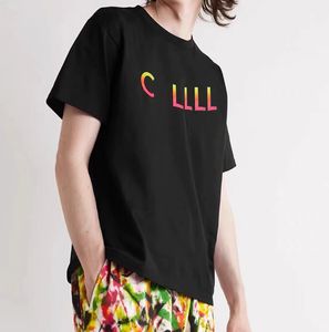 Projektant CL T-shirty dla męskich letnich gradientowych koszulki Kobiety Kobiety okrągły szyję Krótkie koszulki TES