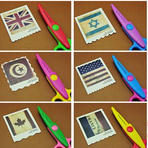 Album Books 6pcs/Set Children Barn Paper Craft Scissors 6 Cutting Patterns Curved Edges Diy Decorative Scissor for Scrapbook Album POS 230621
