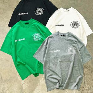 Erkek Tişörtler Erkek Kurbağa Drift Fashion Street Giyim CB Cole Buxton Büyük boy gevşek Camiseta Pamuk Yeşil Giysiler Tişört Tee Teps Men için
