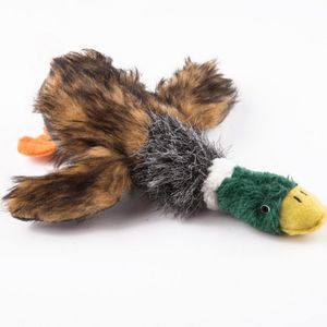 Classici giocattoli da masticare per cani farciti cigolanti anatra cucciolo di peluche per cani animali da masticare striduli prodotti per l'addestramento di animali domestici giocattoli per cani