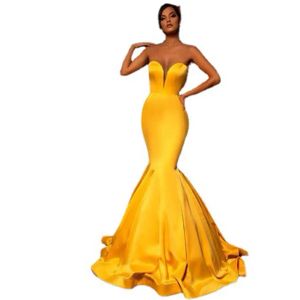 Gold Mermaid Evening Dresses Beaded off shoulder Prom Formal Party Second Reception Gowns Dress