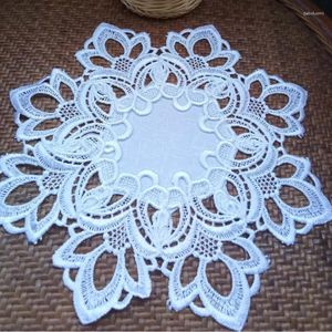 Table Napkin 2pcs For One Bag Lace Polyester Placemat Cup Mug Pad Tea Cloth Coffee Glass Doily With Embroidery In Kitchen