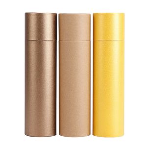 3 färger 250 gram stort parfympappersrör Förpackning Joss Stick bekvämt som bär Kraft Paper Inalce Tube Ge Box