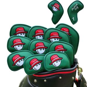 Inne produkty golfowe 10pcs/set Golf Club Cover Pu skórzana żelazna żelazna żelazna żelaza żelaza