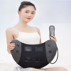 Back Massager Electric midja Massager Lumbal Vibration Cushion Relax Relief Pain Heat Health Care Traction Therapy SAUDE BACK BODY MASSAGE 230620