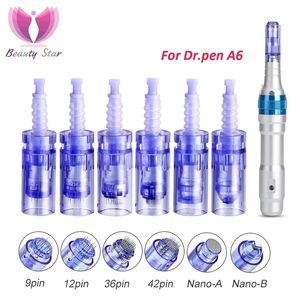 Agulhas de tatuagem Beauty Star 1050pcs Electric Derma Pen Needle 9 12 36 42 Nano Cartridges Bayonet For Dr.pen Ultima A6 Tattoo Micro Needles 230621