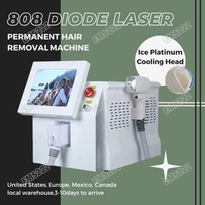 Высокая мощность ледяная лазерная охлаждающая головка 2023 Диодная лазерная машина для удаления волос 755 нм 808 нм 1064 нм 3 волны для салона