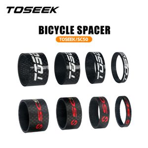 Bike Headsets TOSEEK Carbon Fiber Headset Fork Spacers Road Handlebar Washer Ring Front Adjustment Spacer 230621