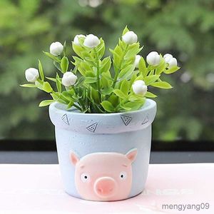 Planters Pots Resin Cute Flower Pot Storage Container Plant Flowerpot Window Garden Home Decoration Mini Craft Indoor Planter R230621