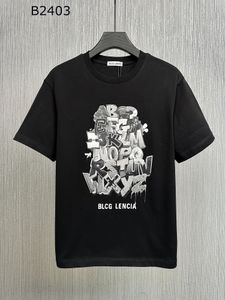 BLCG Lencia 2023 sommar ny 250g 100% bomullstyg t-shirt män högkvalitativ tryck färg drop hylsa lösa tshirts överdimensionerade toppar 22414