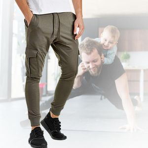 Mens Pants Men Autumn Winter Casual Tight Solid MultiCocking Running Sports Sweatpants Pants Mens Jogger Fitness Sports Trousers 230620