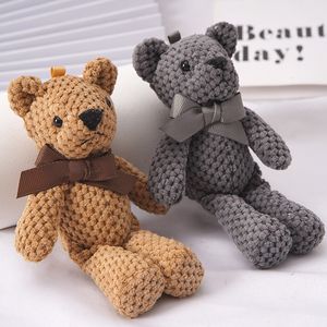 15 CENTIMETRI Simpatico Orsacchiotto Farcito Giocattoli di Peluche Per I Bambini PP Cotone Morbido Farcito Bambole Ciondolo Festa di Nozze Decor Regalo Di Compleanno