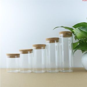 4st/Lot tjock glasflaska 65mm Cork Stopper kryddflaskor Behållare burkar injektionsflaskor DIY Craft Kitchen Storage Bottleshigh Quantity Drujk