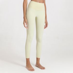 AL-088 Toz Test Tasarımcı Yeni Yoga Pantolon Şeftali Kalça kaldırma Yüksek Bel Pantolon Dokuz Noktalı Pantolon Sıkı Taytlar