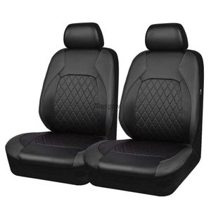 Sittdynor Universal Passar de flesta bilar PU-läder Bilstolsöverdrag Airbag-kompatibla bilinteriörtillbehör Fram Bak Full Set Fodral Kudde C230621