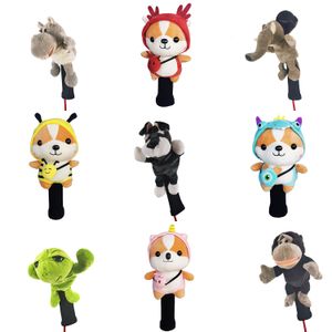 Andra golfprodukter sereval djur golf headcovers förare woods golf omslag för förare 460cc eller hybrid män lady mascot novely söt gåva 230620