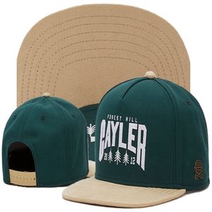 Cayler Sons Snapback Hats Green FOREST HILL tree Homens Baseball bone Sports Golf Bonés Ao ar livre Casual Chapéu de Sol Travel Touca