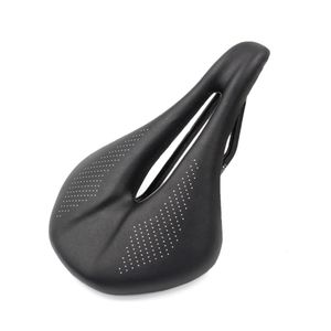 Lätt kolfibercykelstol för män Kvinnor Bekvämt läderöverdrag MTB Mountain Road Cykel Kolskål Bicycle Saddle Cushion - 143mm/155mm