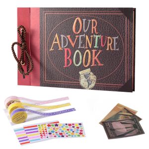 Albums Books Handmade DIY Album Paste Vintage Tether Album Our Adventure Book Up Family Scrapbook Po Album SP403 230621