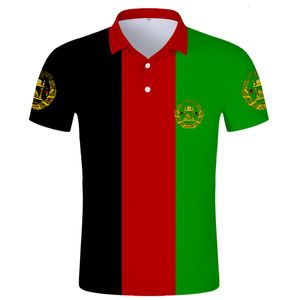 Men's Polos Afghan Polo Shirt Free Custom Name Afg Slam Afghanistan Arab Polo Shirt Persian Pashto Islamic Print Text Po Flag Af Clothes 230620