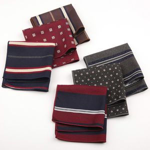 Pocket Square 3pcs/лот 24*24 см. Закдокен платок с цветочным полосатым карманным квадратом.